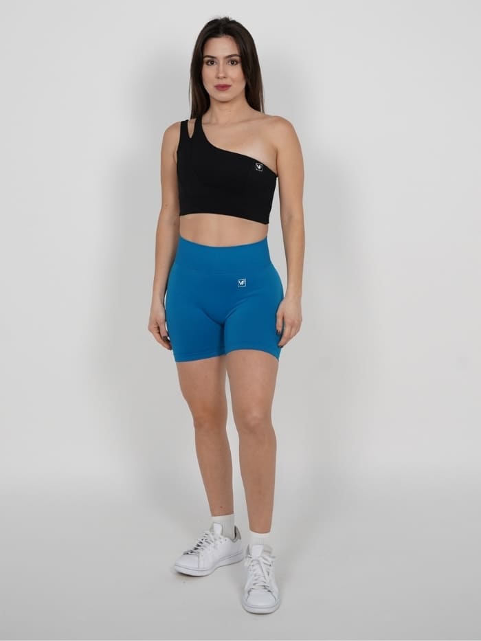 Mallas Cortas Push Up Seamless en Azul Ruka