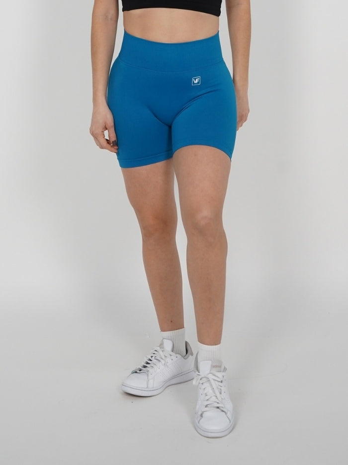Mallas Cortas Push Up Seamless en Azul Ruka