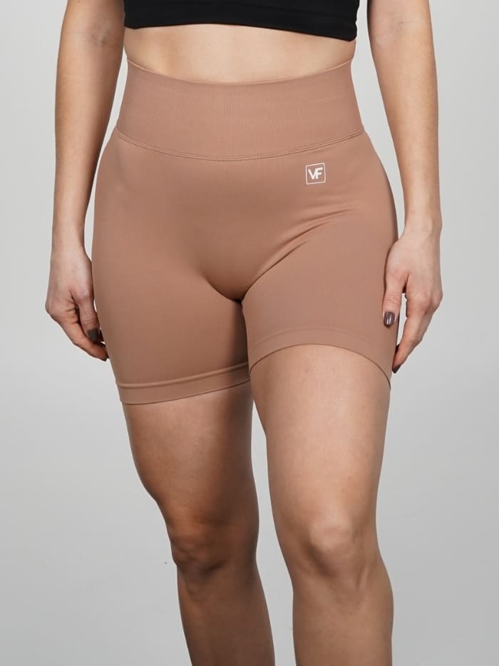 Mallas Cortas Push Up Seamless en Camel Ruka