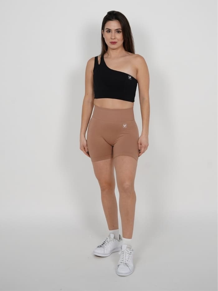 Mallas Cortas Push Up Seamless en Camel Ruka