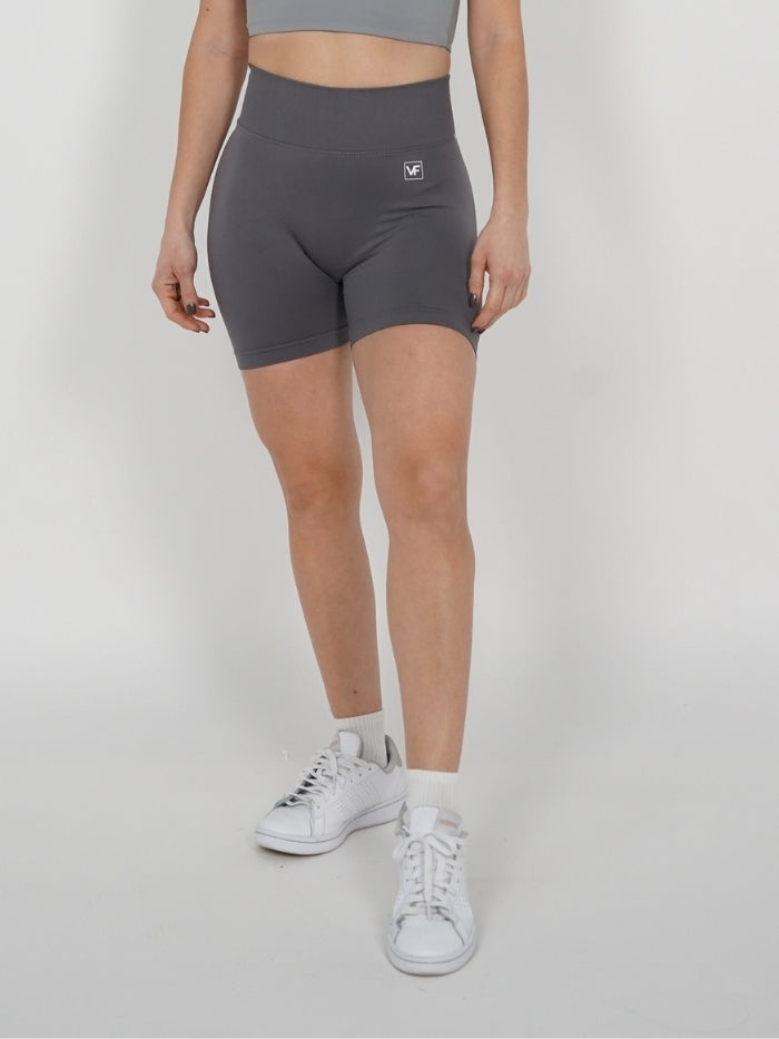 Mallas Cortas Push Up Seamless en Gris Ruka