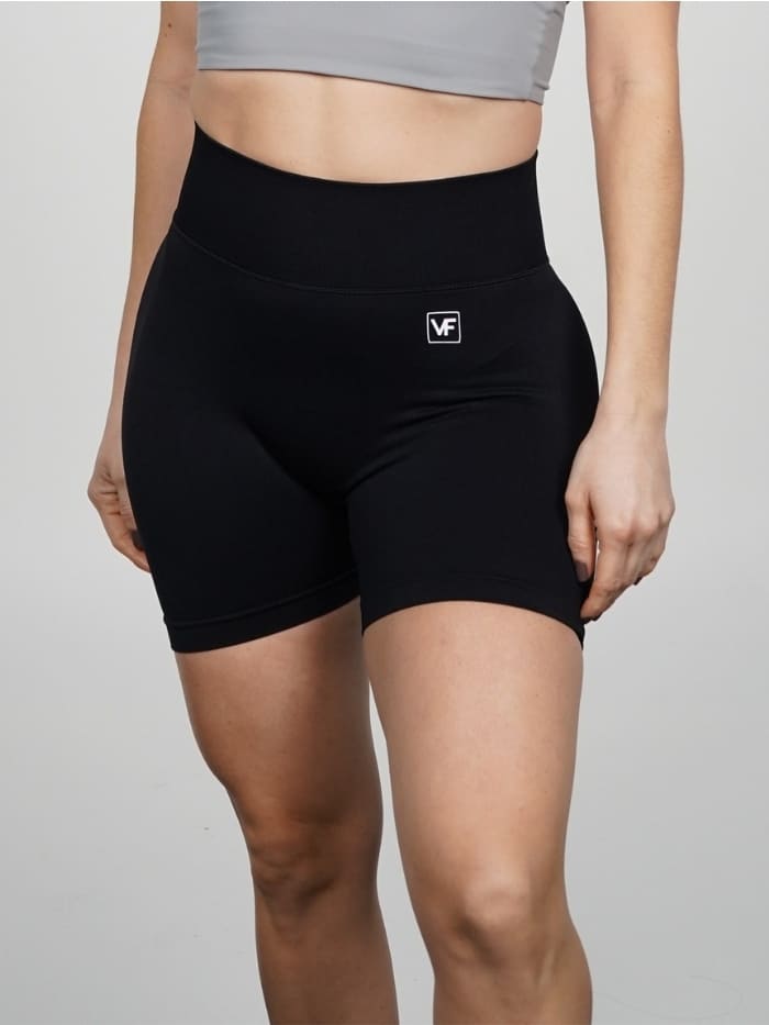Mallas Cortas Push Up Seamless en Negro Ruka