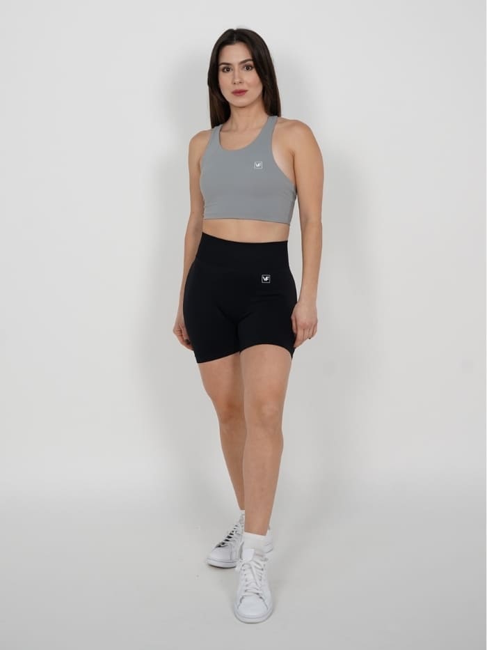 Mallas Cortas Push Up Seamless en Negro Ruka