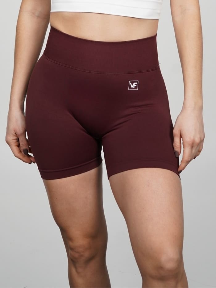 Mallas Cortas Push Up Seamless en Vino Ruka
