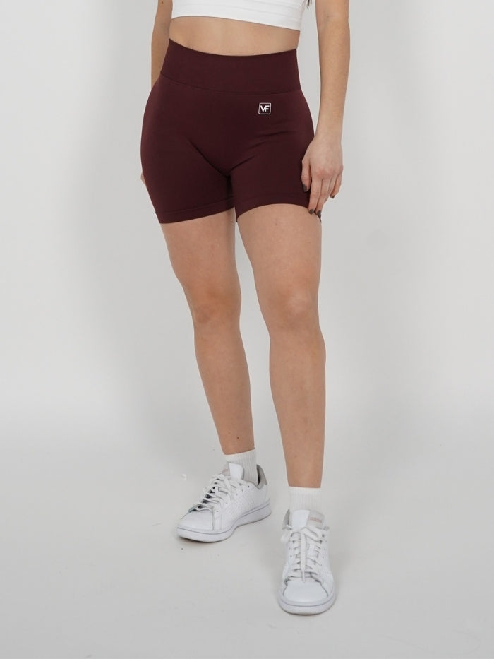 Mallas Cortas Push Up Seamless en Vino Ruka