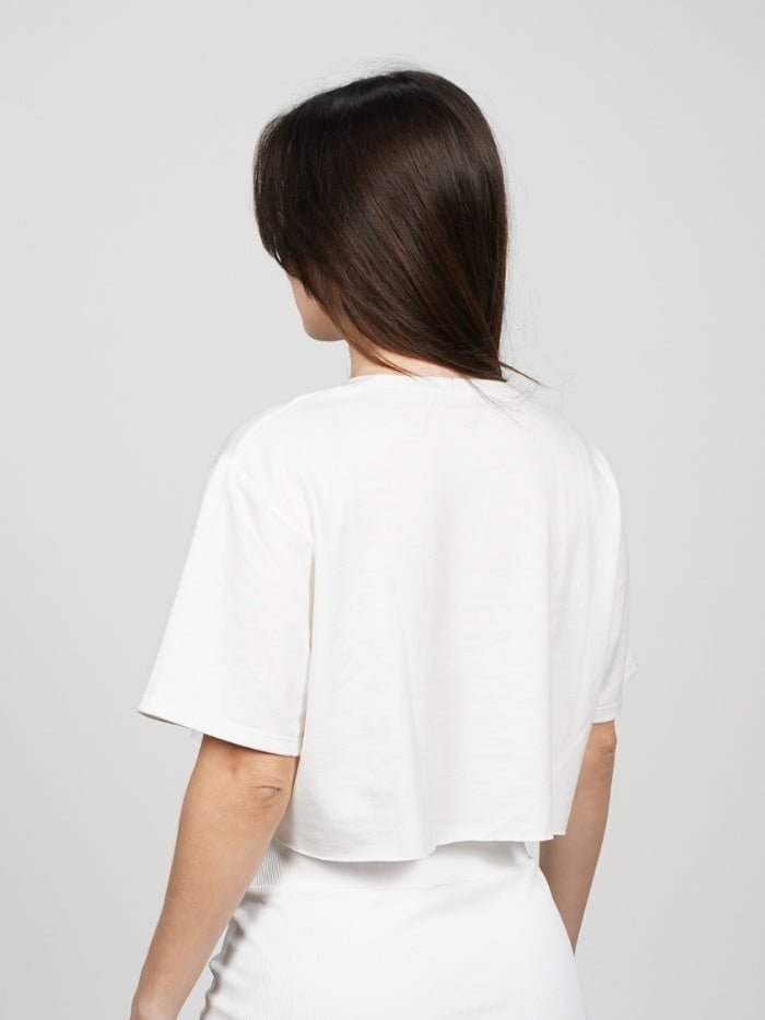 Crop Top deportivo en Blanco Isa - VIBRAFIT