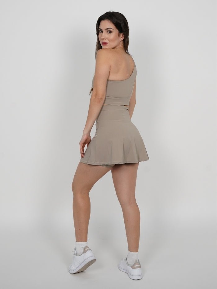 Falda deportiva en Beige Agatha - VIBRAFIT