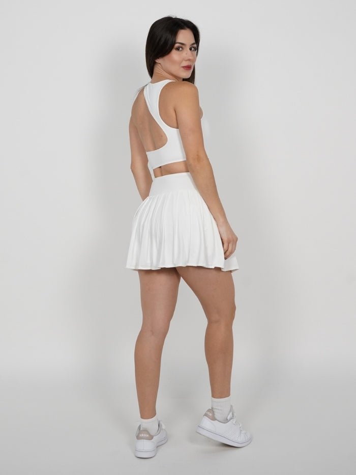 Falda deportiva en Blanco Loren - VIBRAFIT