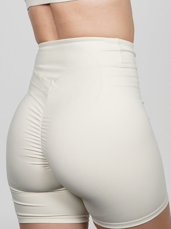 Mallas Cortas Push Up en Beige Raque - VIBRAFIT
