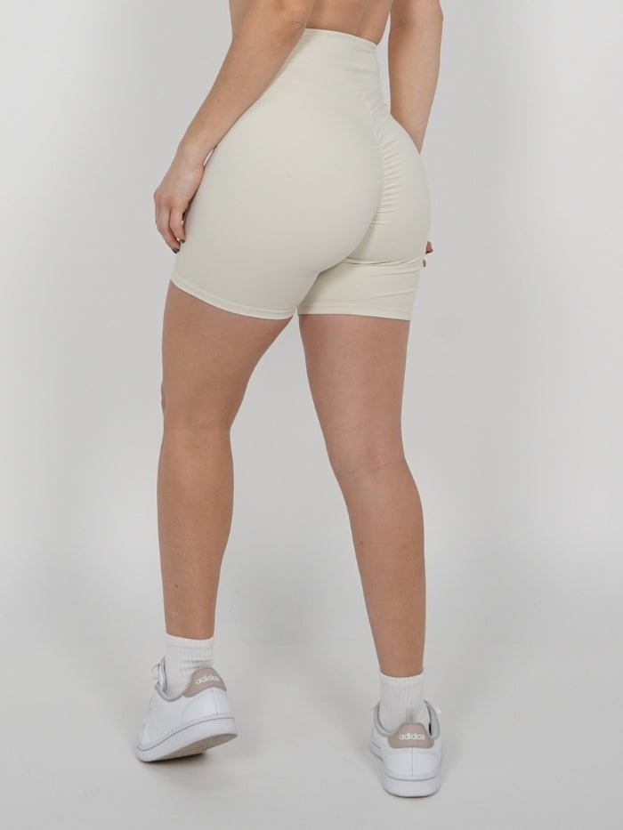 Mallas Cortas Push Up en Beige Raque - VIBRAFIT