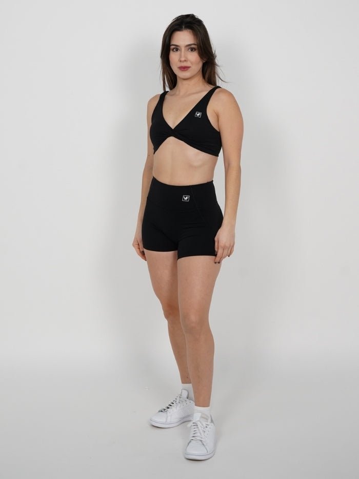 Mallas Cortas Push Up en Negro Andre - VIBRAFIT