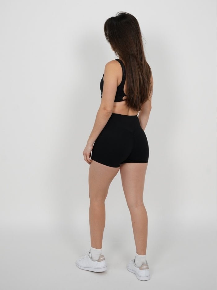 Mallas Cortas Push Up en Negro Andre - VIBRAFIT