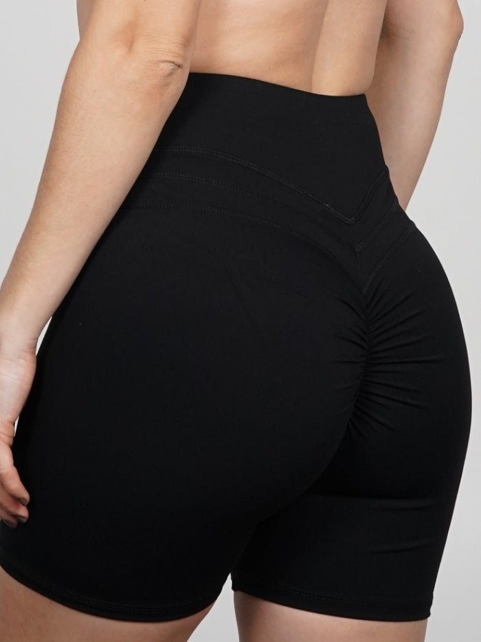 Mallas Cortas Push Up en Negro Raque - VIBRAFIT
