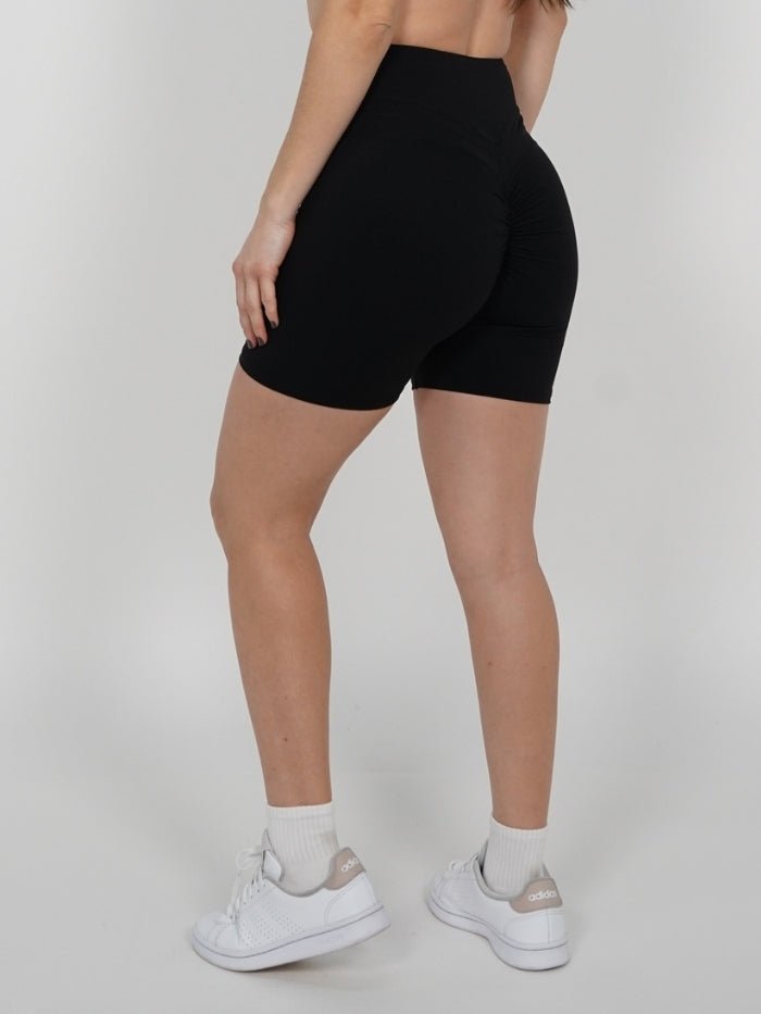 Mallas Cortas Push Up en Negro Raque - VIBRAFIT