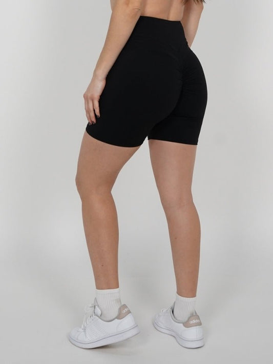Mallas Cortas Push Up en Negro Raque - VIBRAFIT