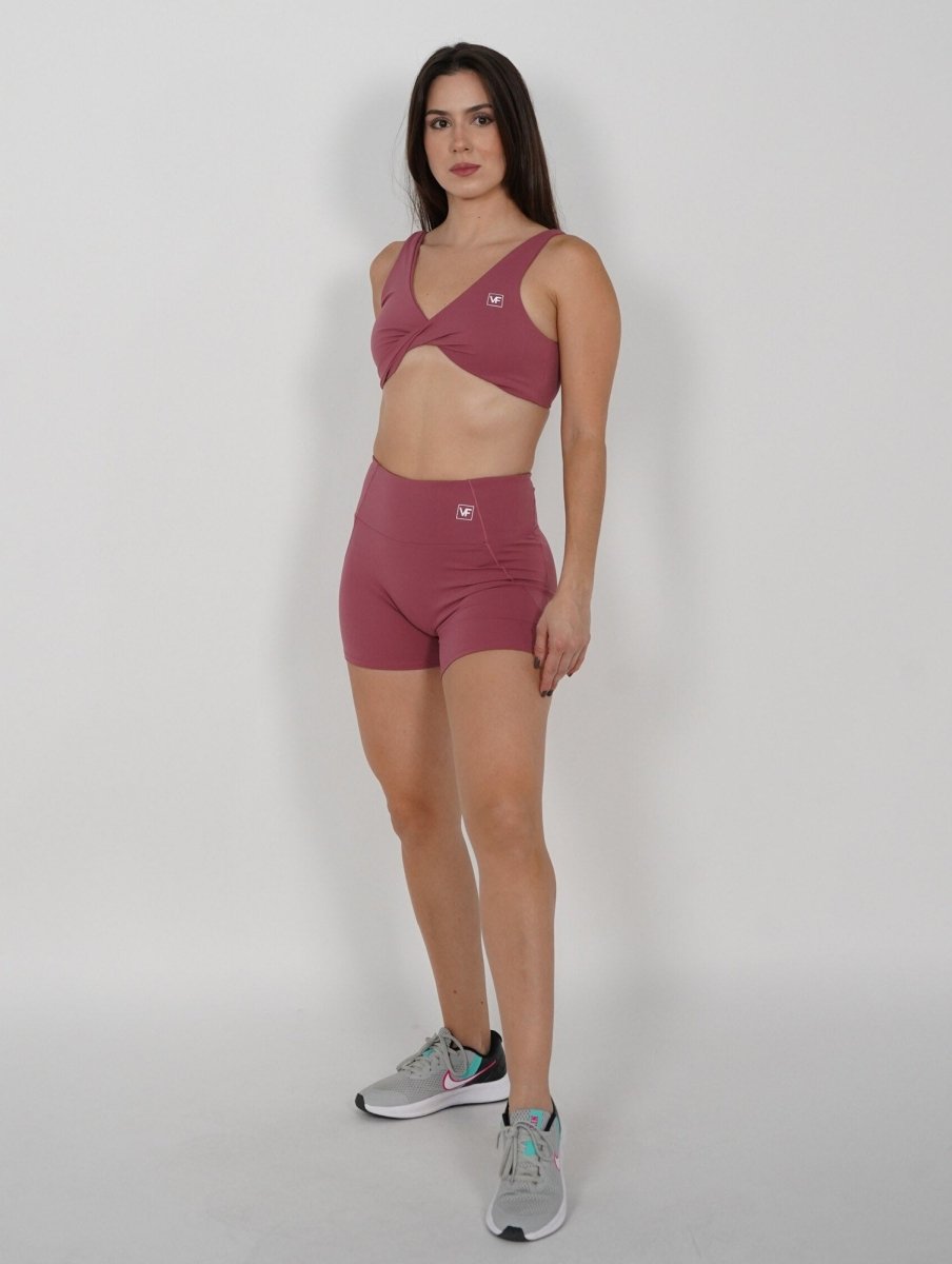 Mallas Cortas Push Up en Rosa Andre - VIBRAFIT