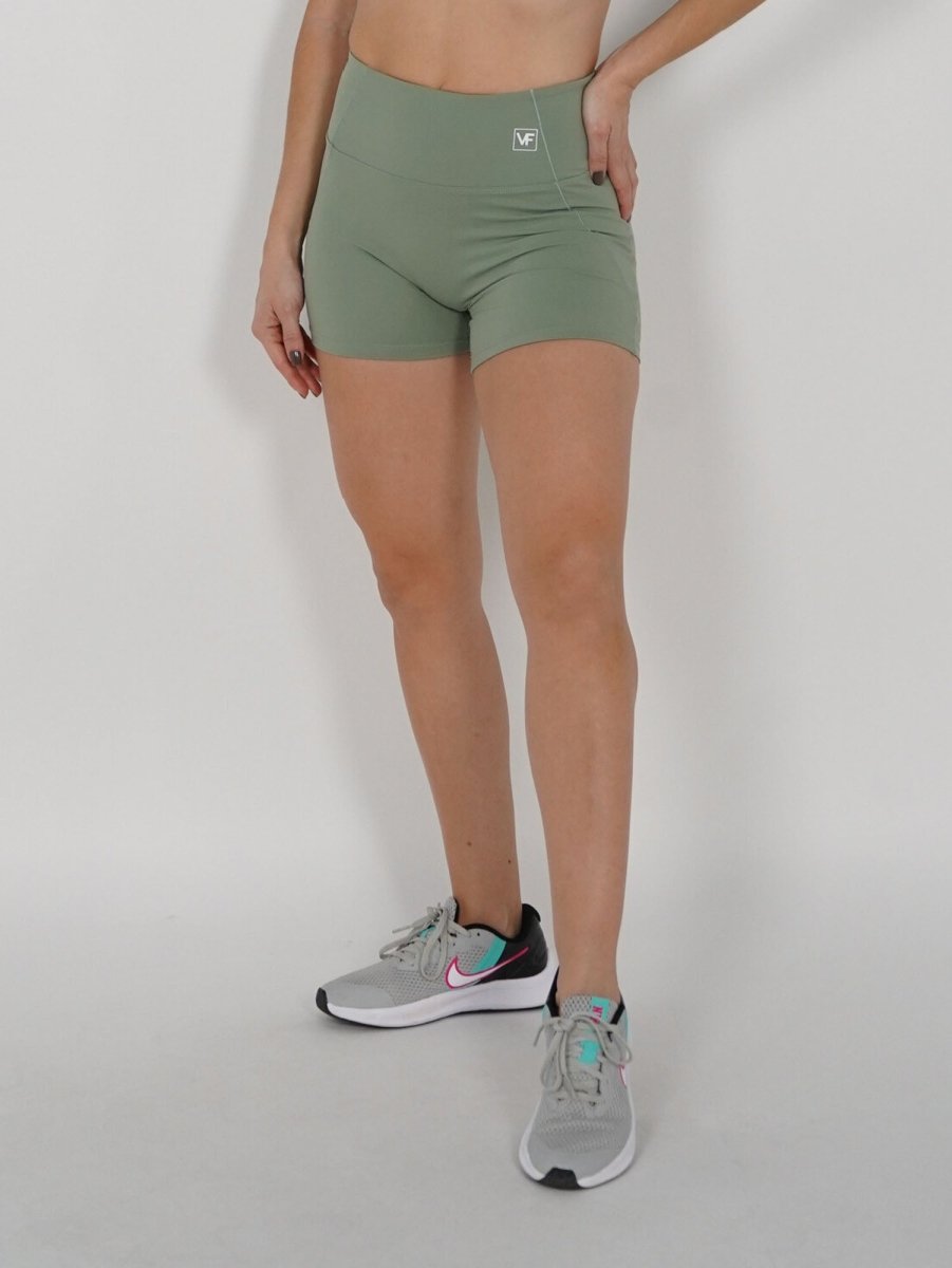 Mallas Cortas Push Up en Verde Andre - VIBRAFIT