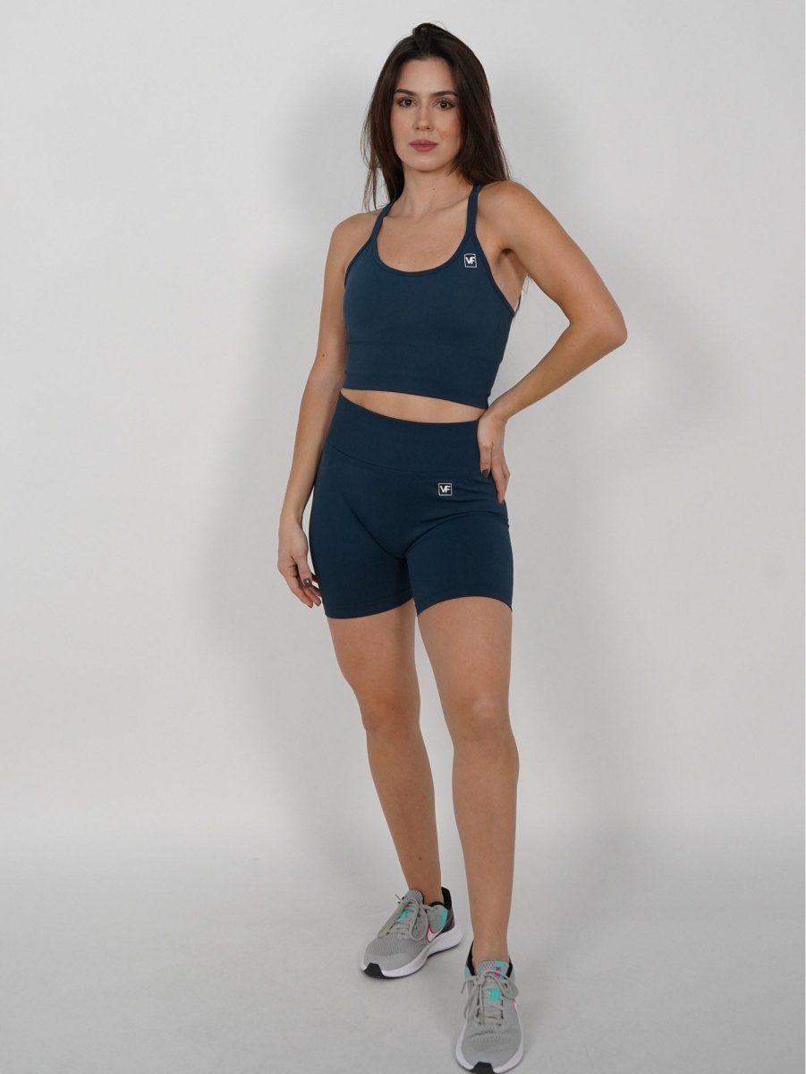 Mallas Cortas Push Up Seamless en Peacock Xime - VIBRAFIT
