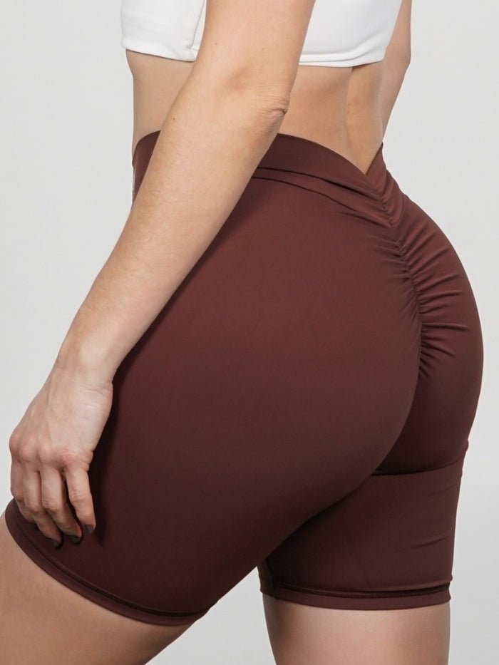 Mallas Cortas Push Up V en Café Lucy - VIBRAFIT