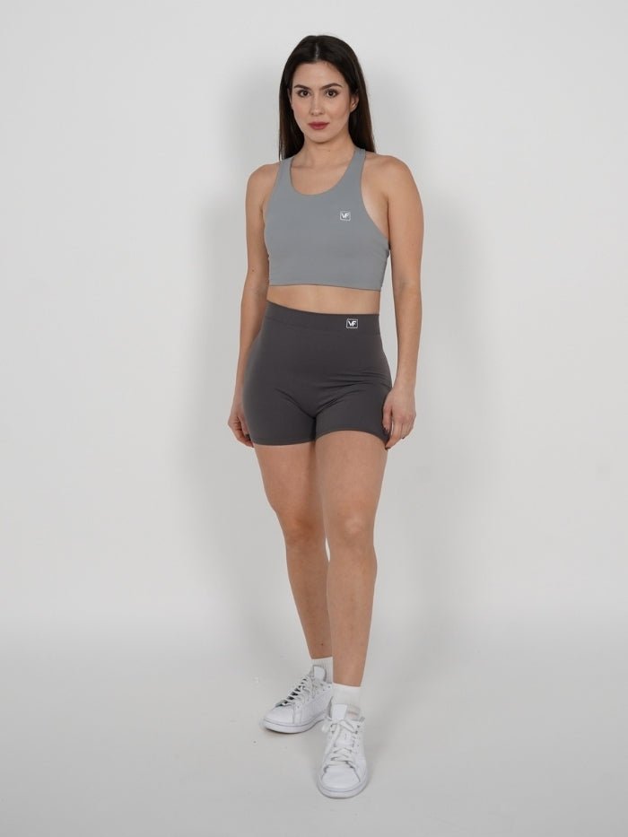 Mallas Cortas Push Up V en Gris Katy - VIBRAFIT
