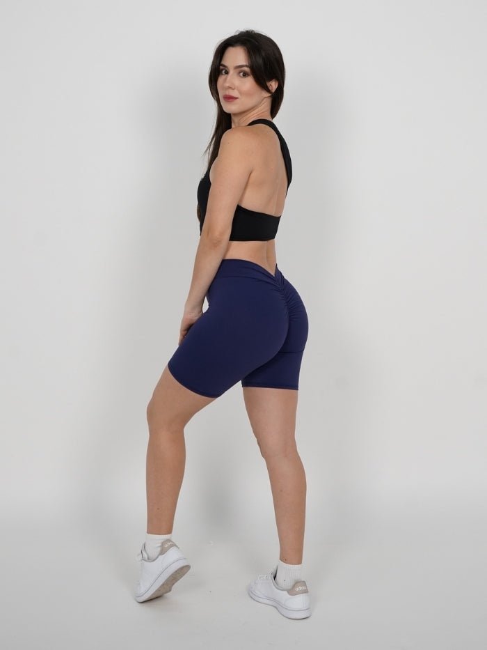 Mallas Cortas Push Up V en Navy Lucy - VIBRAFIT