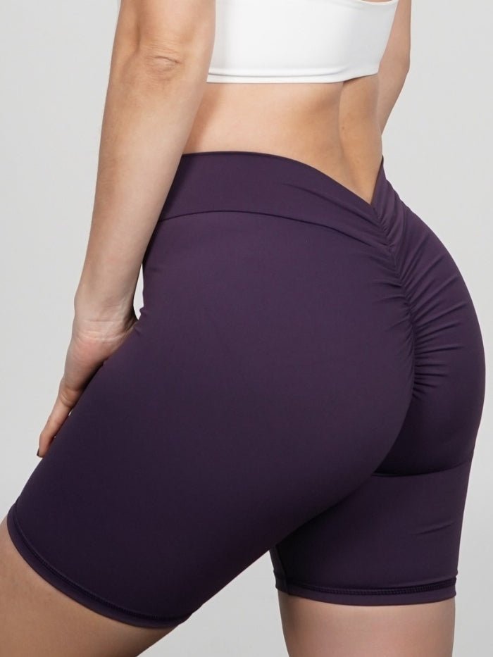 Mallas Cortas Push Up V en Púrpura Lucy - VIBRAFIT