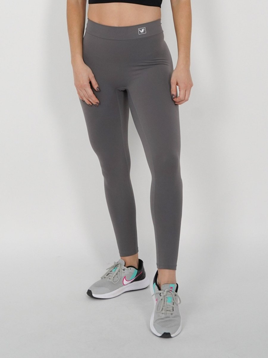 Mallas deportivas Push Up en V Gris Fiore - VIBRAFIT