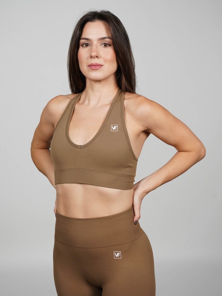 Sujetador Deportivo Seamless en Tan Riva - VIBRAFIT