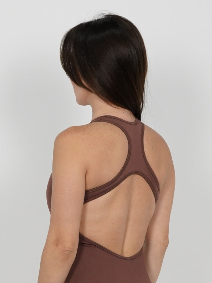 Enterizo Seamless Sculpt: Realce Levanta Cola - Chocolate