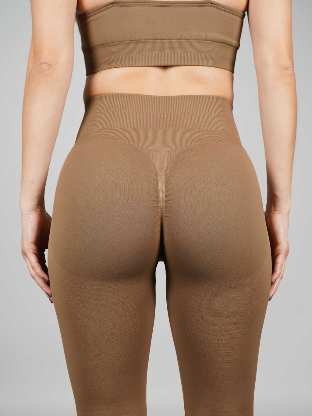 Legging Flare Seamless Sculpt: Bota Campana Push Up - Caqui