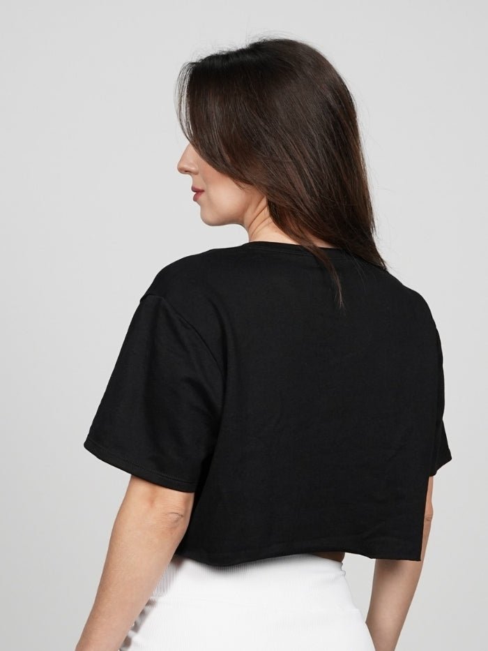 Crop Top deportivo en Negro Isa - VIBRAFIT