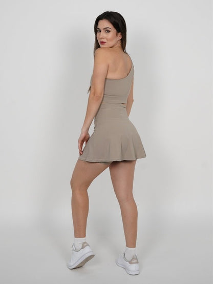 Falda deportiva en Beige Agatha - VIBRAFIT