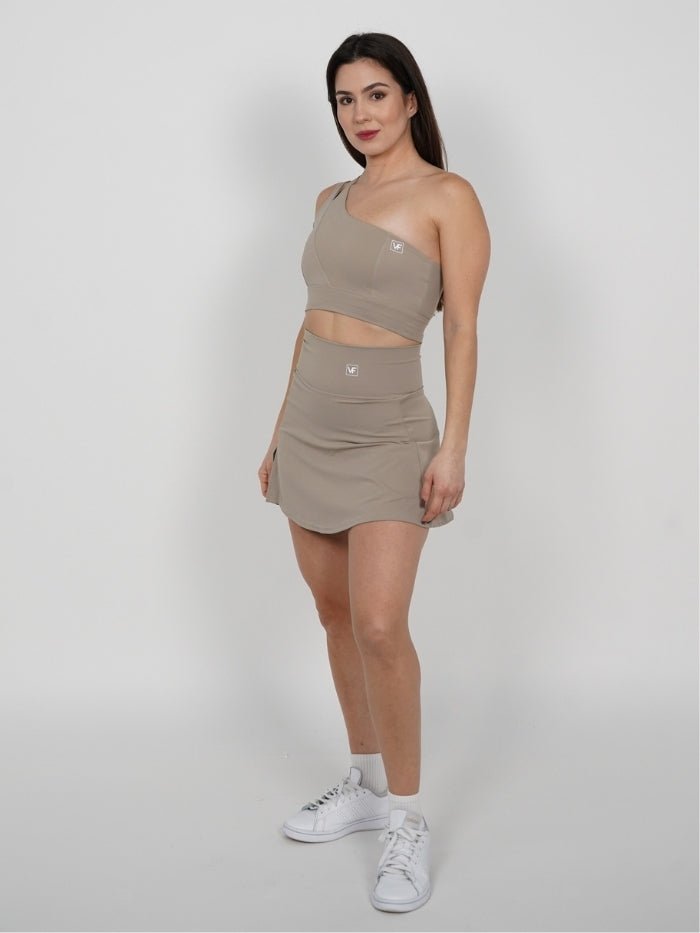 Falda deportiva en Beige Agatha - VIBRAFIT