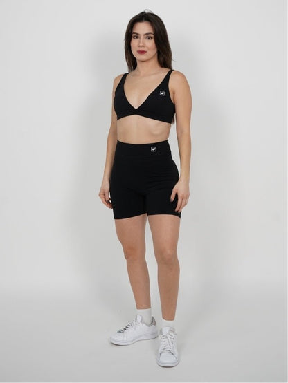 Mallas Cortas Push Up en Negro Raque - VIBRAFIT