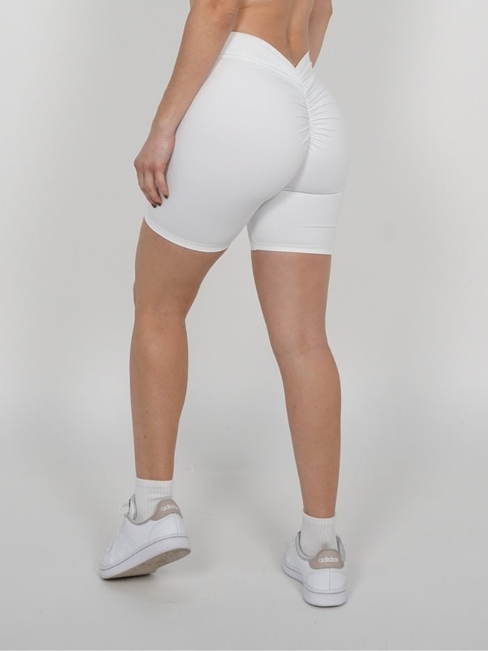 Mallas Cortas Push Up V en Blanco Lucy - VIBRAFIT