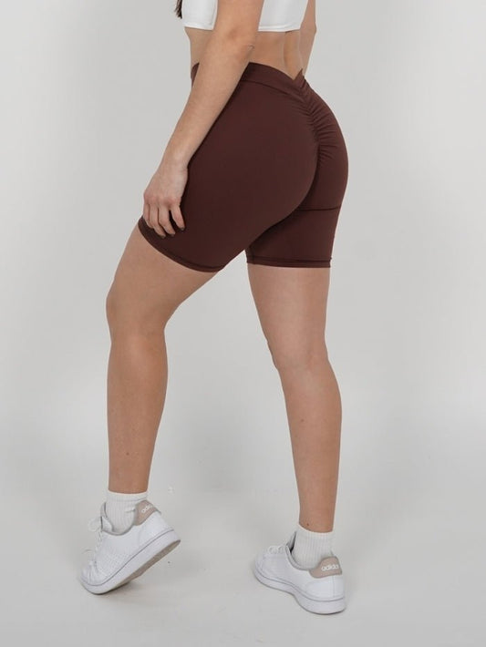 Mallas Cortas Push Up V en Café Lucy - VIBRAFIT