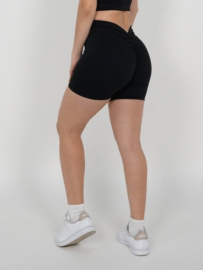 Mallas Cortas Push Up V en Negro Katy - VIBRAFIT