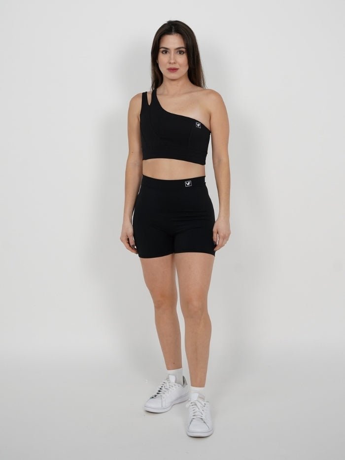 Mallas Cortas Push Up V en Negro Katy - VIBRAFIT