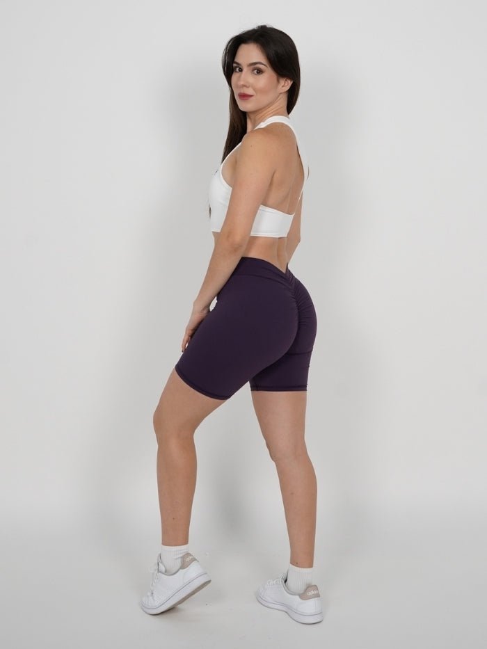Mallas Cortas Push Up V en Púrpura Lucy - VIBRAFIT