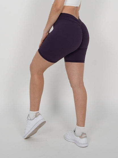 Mallas Cortas Push Up V en Púrpura Lucy - VIBRAFIT