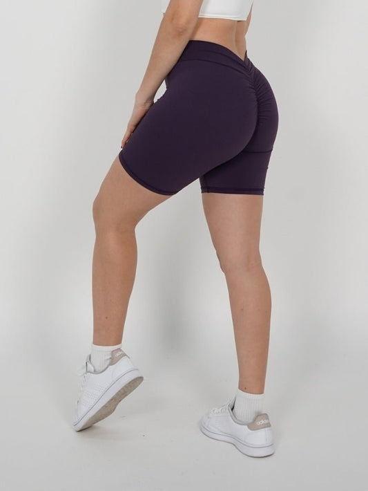 Mallas Cortas Push Up V en Púrpura Lucy - VIBRAFIT