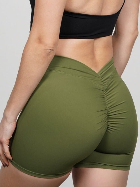 Mallas Cortas Push Up V en Verde Katy - VIBRAFIT