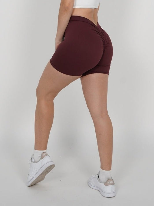 Mallas Cortas Push Up V en Vino Katy - VIBRAFIT