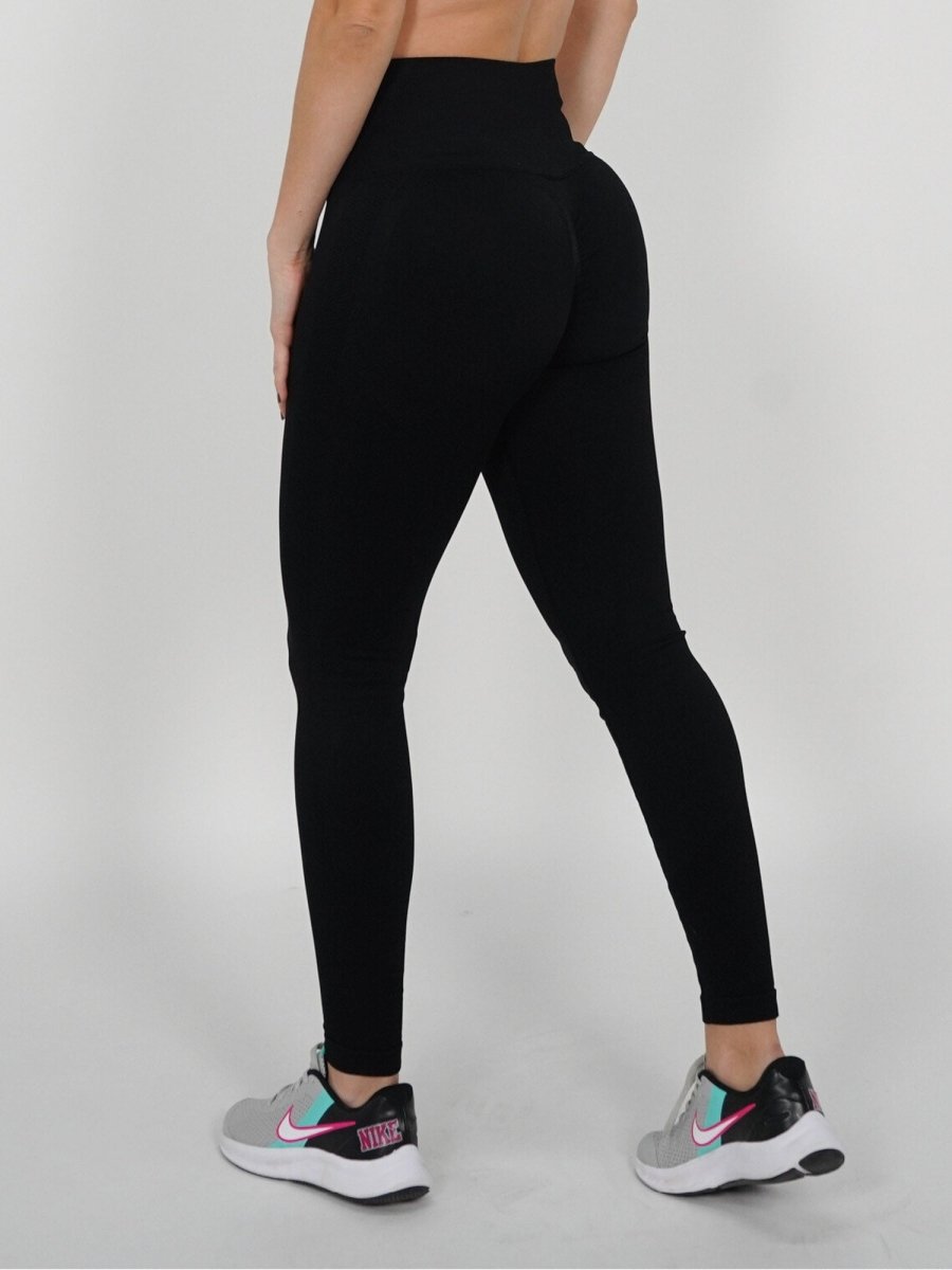 Mallas Deportivas Seamless Push Up en Negro Ster - VIBRAFIT
